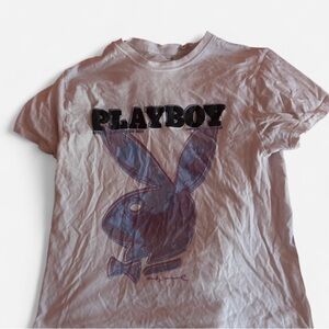 PLAYBOY Pink Short Sleeve Tee Iconic Bunny Logo